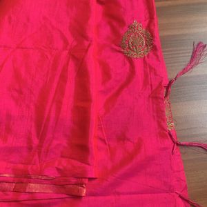 A Beautiful Pink colour Silk Saree