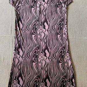 Printed Nighty with Side Slit