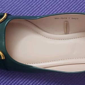 Olive Green Bata Ballerinas