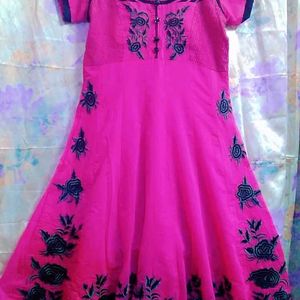 Ladies Pink Frock Kurti