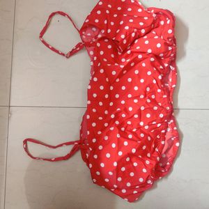 Red Polka Dot Crop Top