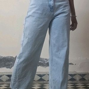 Ice Blue Wide Leg Jeans