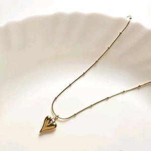 Anti-tarnish Heart Pendant chain Necklace