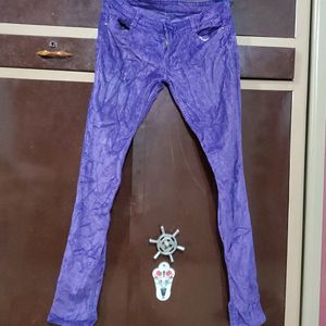 corduroy purple skinny  pant