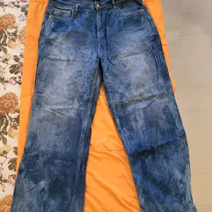 Blue Straight Leg Jeans