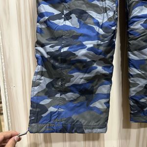 L Brenn Waterproof Blue Camo Print Ski Pants