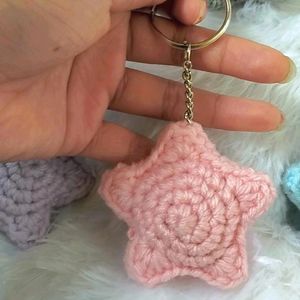 Crochet Star Keychain