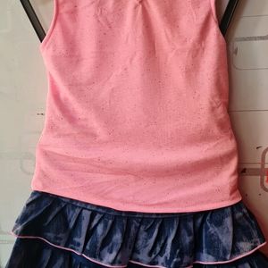 Skirt Top Denim For Kids