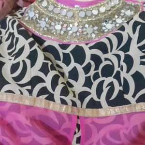 Beautiful Kurti With Mirror  Work