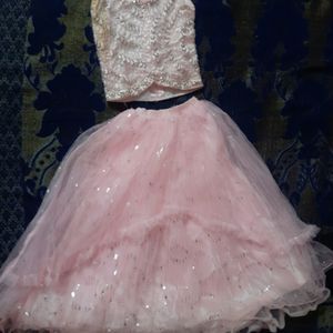 4 To 6 Years Girl Pink Lehenga