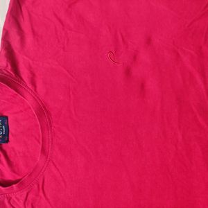 Plain Red Cotton T-shirt, Size XXXL