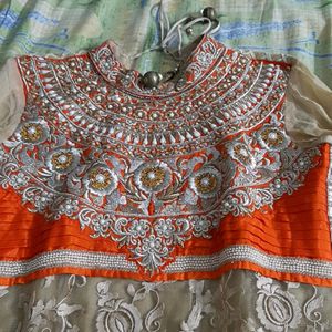 Orange And Gold Kurti