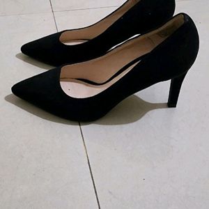 Sassy Black Suede Party Stilettos