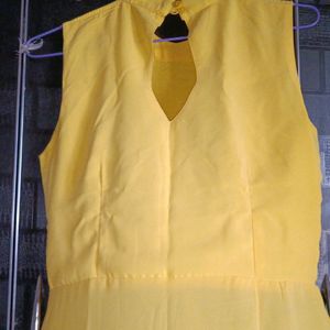 Yellow Color Slit Kurta