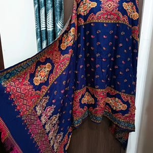 Party Wear Printed Woolen Sawal