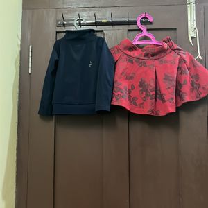 Kids Skirt& Top Set