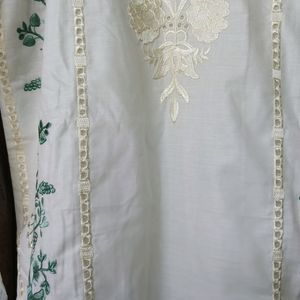 New White Chikankari Suit