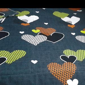 New Heart Design Bedsheet +2 Pillow Cover