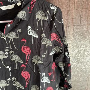 Crop Flamingo Shirt