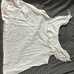 XXL White Offshoulder Top