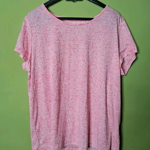 Women Pink Loose Tshirt