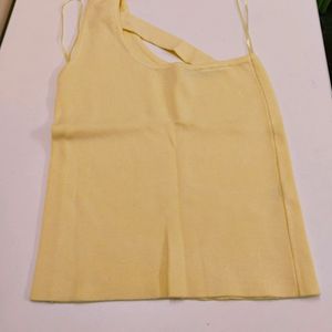 Gorgeous Yellow One Shoulder Zudio Top