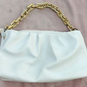 PU Leather Women White Bag