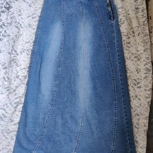 Denim Skirt Long