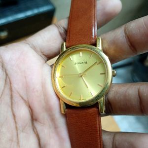 Sonata Gold Watch