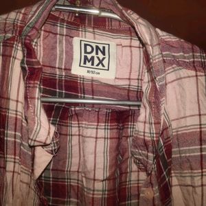 Women Check Dnmx Shirt Office Wear