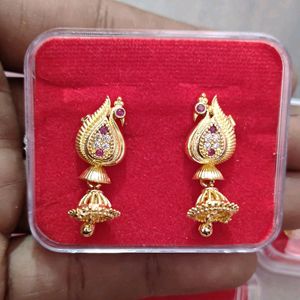 Gold Jumki Earrings