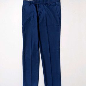 Men's Blue Formal Trousers