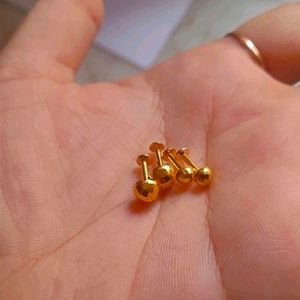 Two Pair Of Gold Earrings