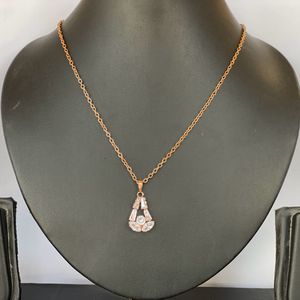 Rose gold Chain With American Diamonds Pendant