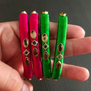 Hand Made Silk Thread Bangles