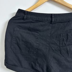 Black Color Shorts For Women In Size M