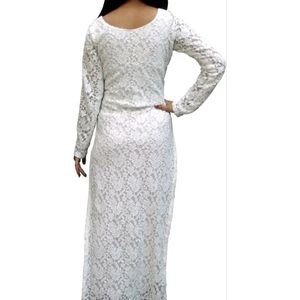 Ankle Length Kurti Round Neck Colour White