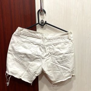 White Denim Shorts