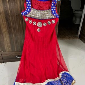 Brand New Festive Season Red Anarkali Suit