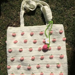 Crochet Tote Bag 🍓🌷🫰🏼🎀