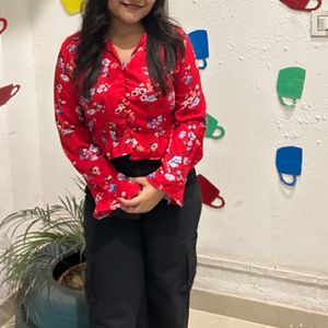 Red Floral Top❤️