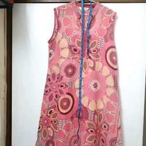 Sleeveless Pink Kurta