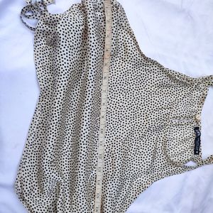 Zara Polka Dot Silky Top