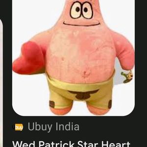 Wed Patrick Star Love Valentine's Plush