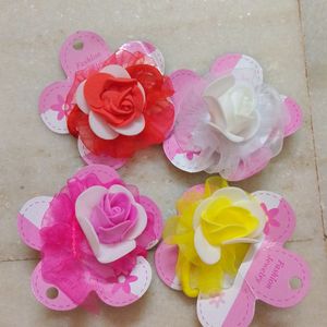 Stylish Women Rose Flower Hair Colourful Bands.