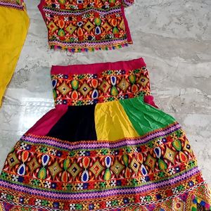 Multi Colour Heavy Work Ghagra Choli With Dupatta