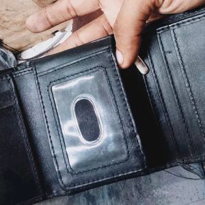 Mens Genuine Leather Black Wallet