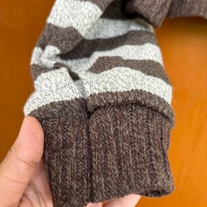 Korean Brown Stripped Sweater