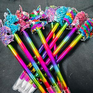 Unicorn Sequence Glitter Pens