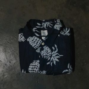 H&M black Pineapple Printed Floral Shirt